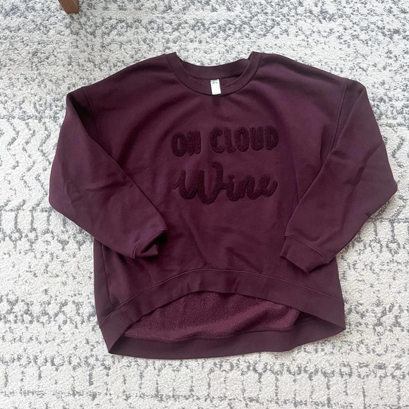 Womens Green Tea On Coud Wine Sweatshirt - Picture 1 of 4